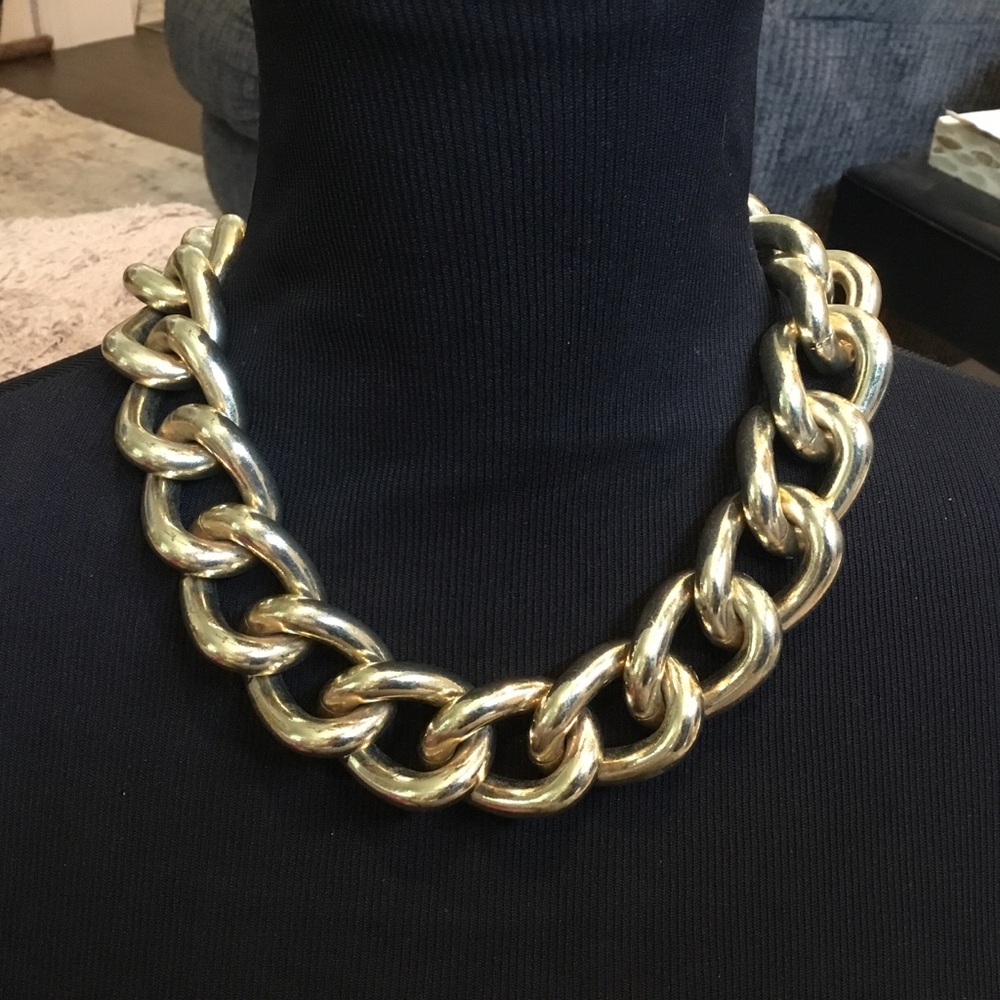 BANANA REPUBLIC Gold Chunky Chain Necklace - Women Jewelry - Picture 2 of 6